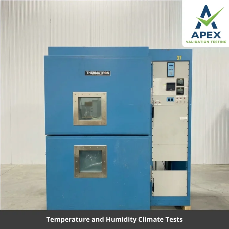 Temperature and humidity climate tests